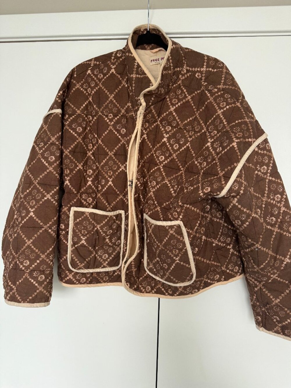 NWOT Free People Brown Quilted Jacket - Size Medium